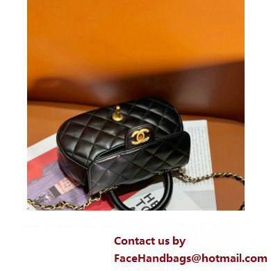 Chanel Lambskin  &  Gold-Tone Metal Small Bag with Top Handle AS4573 Black 2024